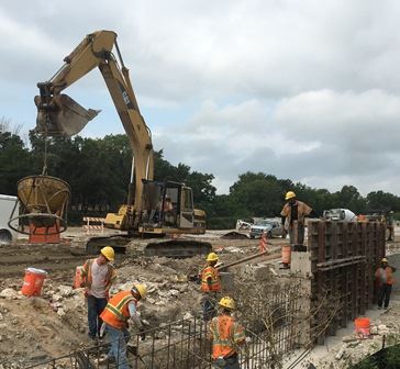 Mansfield Rd Retaining Wall Construction