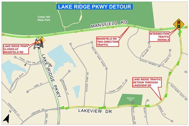 Mansfield Rd Detour 1