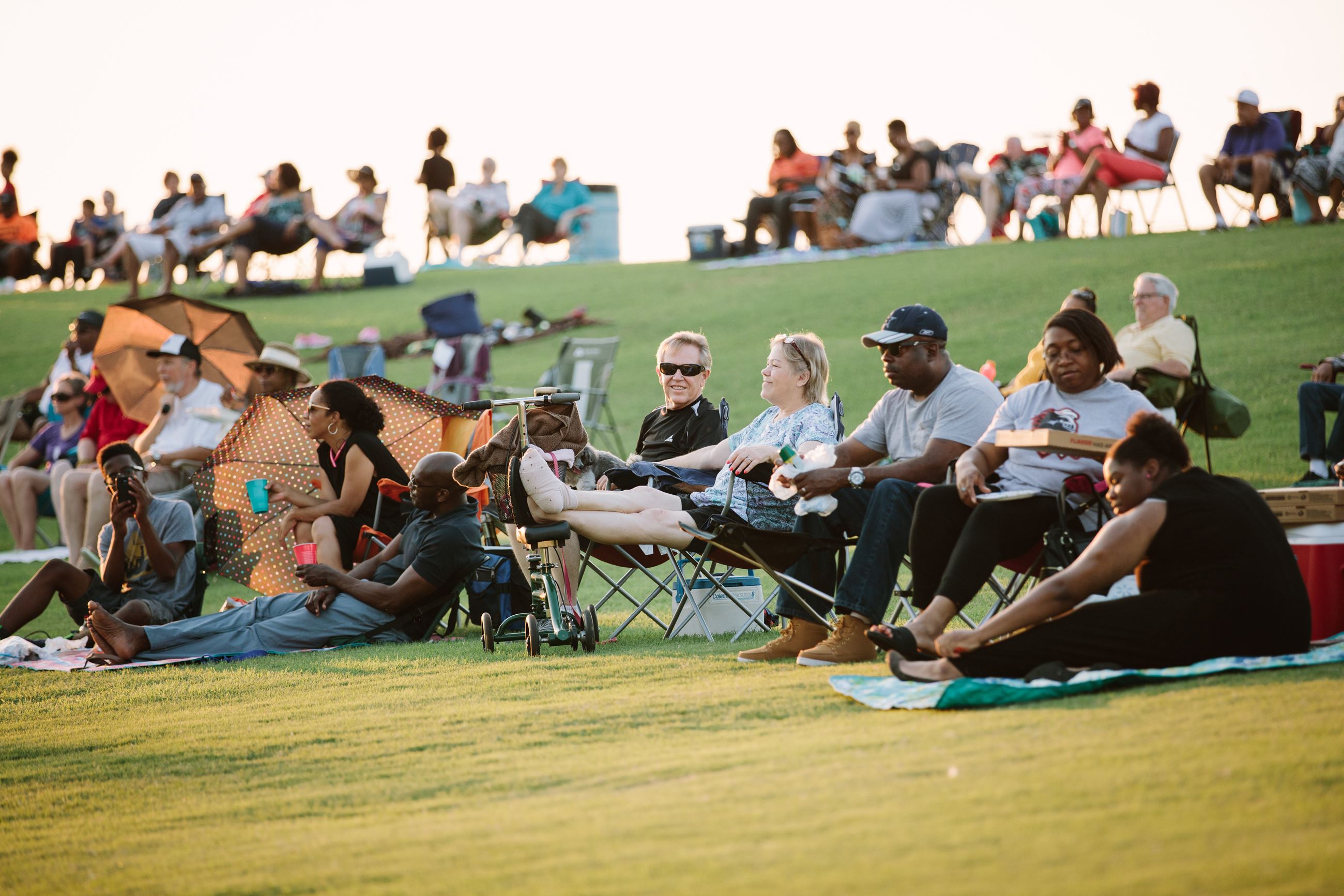 Concert-goers at Valley Ridge Park