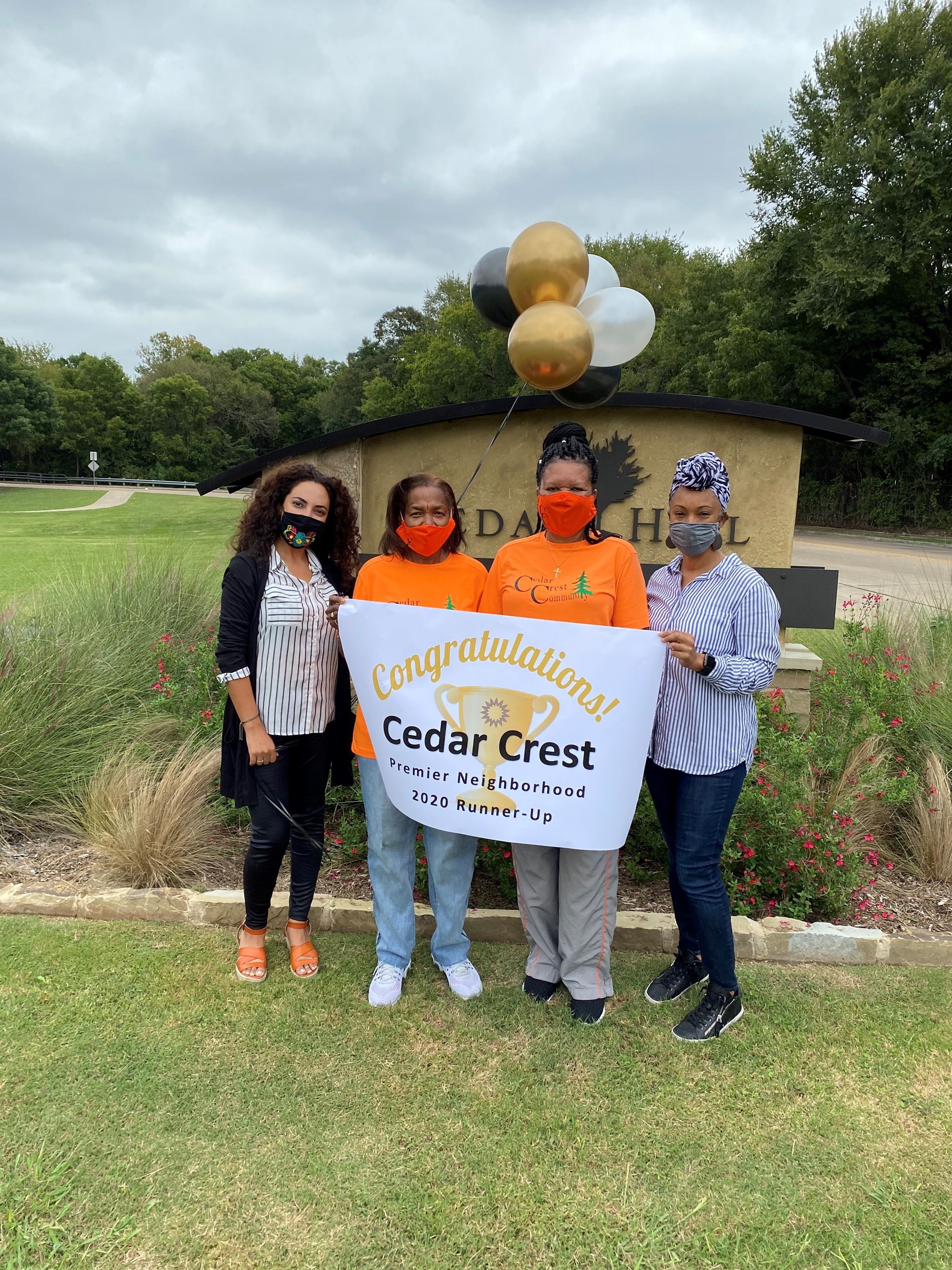 Residents of Cedar Crest Accepting their award