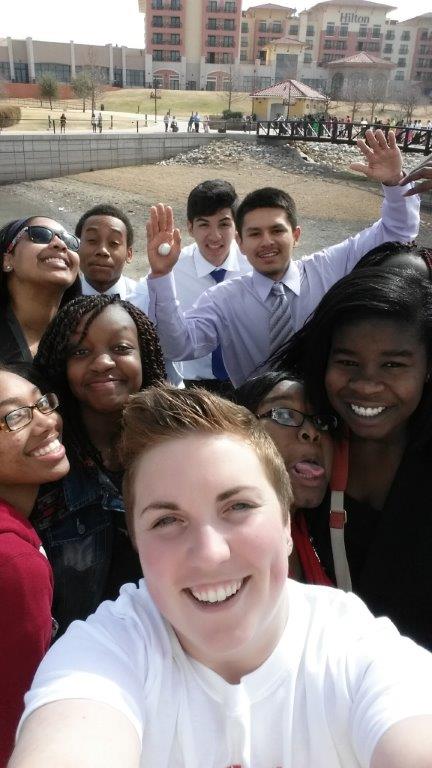 Group Smiling in Selfie Photo
